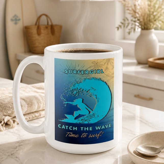 Surfergirl - Catch the Wave Coffee Mug (Creator Uploaded)