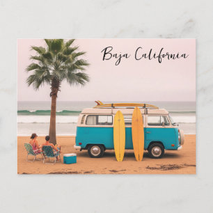 Surfers and Surfboards in Baja California Postcard