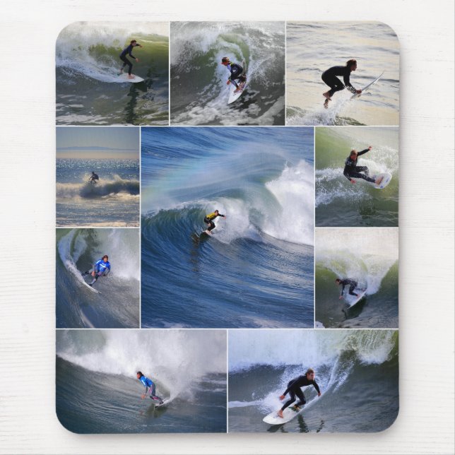 Surfers Collage Vertical Mousepad (Front)
