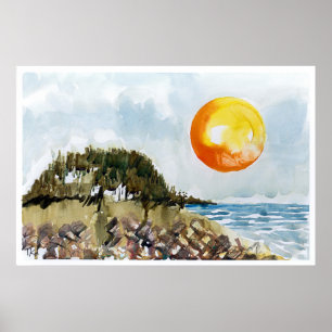 Surfer's Cove Poster