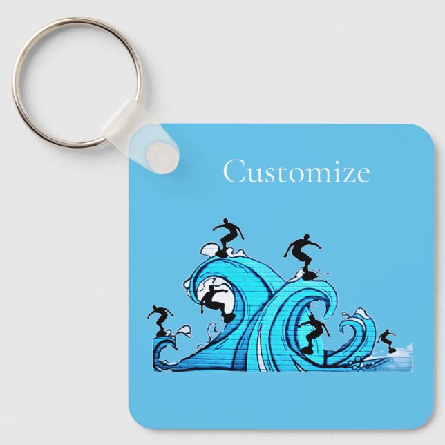 Surfers Everywhere Thunder_Cove  Keychain (Front)
