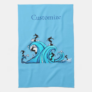 Surfers Everywhere Thunder_Cove Kitchen Towel