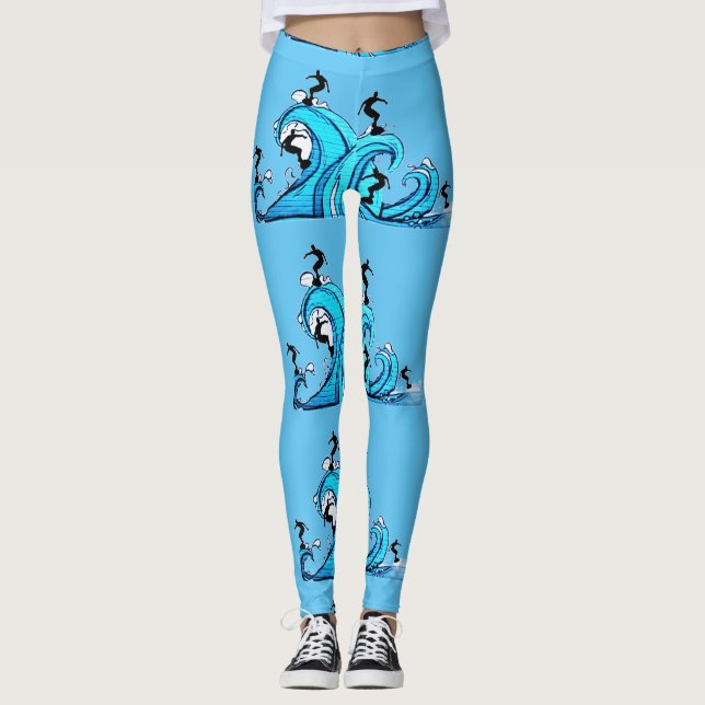 Surfers Everywhere Thunder_Cove  Leggings (Front)