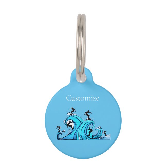 Surfers Everywhere Thunder_Cove  Pet Tag (Front)