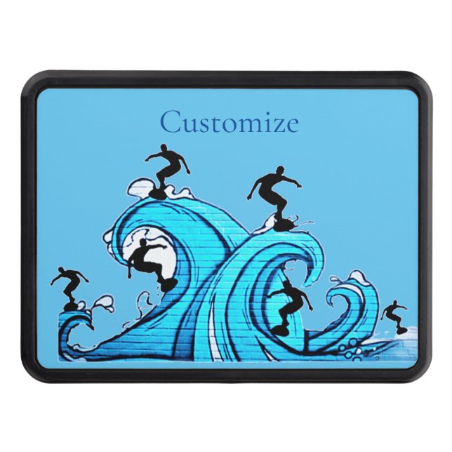 Surfers Everywhere Thunder_Cove  Trailer Hitch Cover (Front)