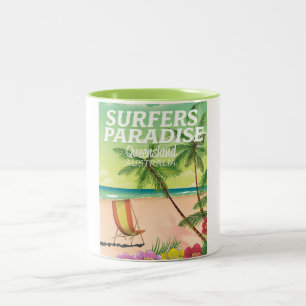 Surfers Paradise Queensland Australia Two-Tone Coffee Mug