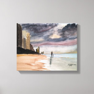 SURFERS PARADISE Queensland Australia WATERCOLOR Canvas Print
