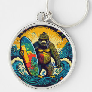 Surfin Bigfoot Keychain