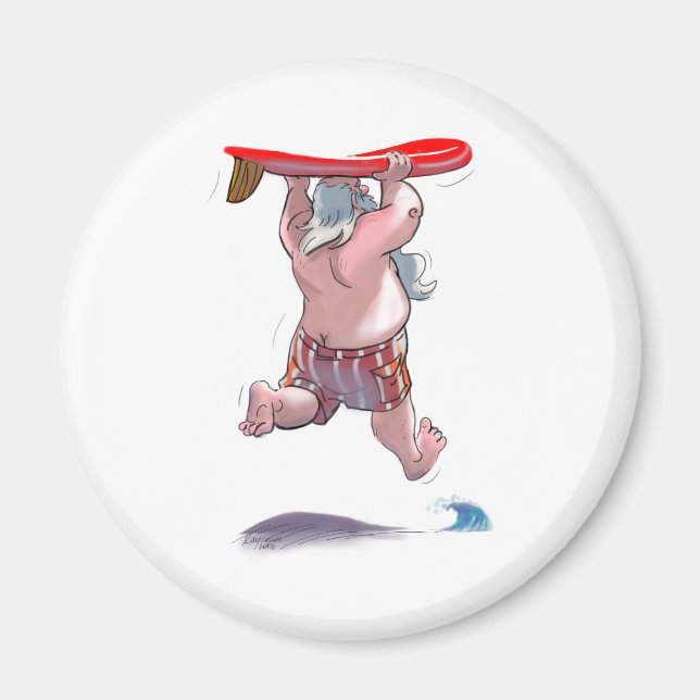 sUrFiN sAnTa Magnet (Front)
