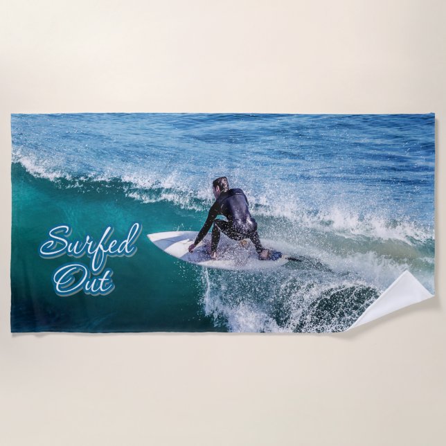 Surfing 12 Beach Towel (Front)
