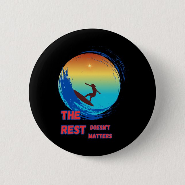 Surfing  2 inch round button (Front)