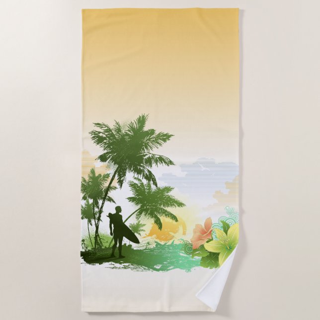 Surfing 6 Beach Towel (Front)