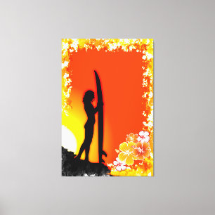 Surfing 9 canvas print