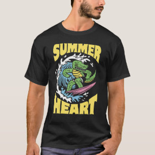 Surfing Alligator Summer Crocodile T-Shirt