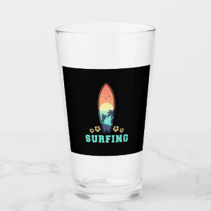 Surfing And Flower Glass