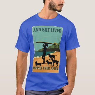 Surfing And She lived Happily Ever After Oversized T-Shirt