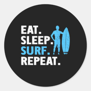 Surfing Art For Men Women Surfer Surfboard Lover S Classic Round Sticker