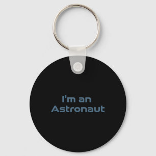 Surfing Astronaut Retro Space Wave Funny Cosmic Keychain