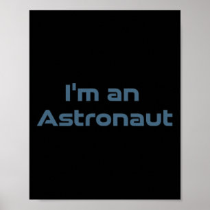Surfing Astronaut Retro Space Wave Funny Cosmic Poster
