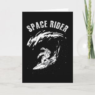 Surfing Astronaut Space Rider Card