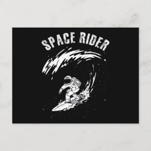 Surfing Astronaut Space Rider Postcard