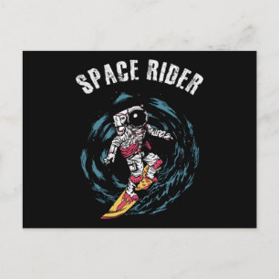 Surfing Astronaut Space Rider Surfer Postcard