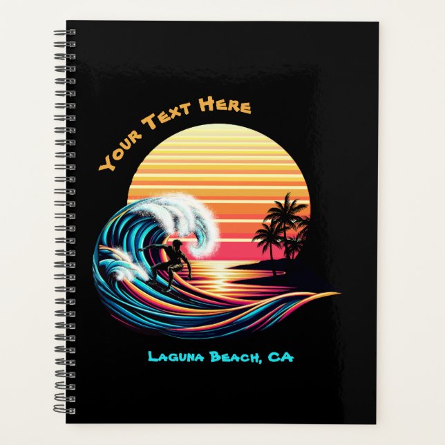 Surfing at Sunset Planner (Front)