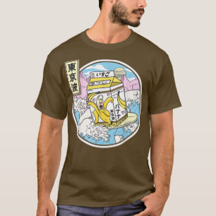 Surfing Banana Milk Carton Japan Wave Kawaii Vapou T-Shirt