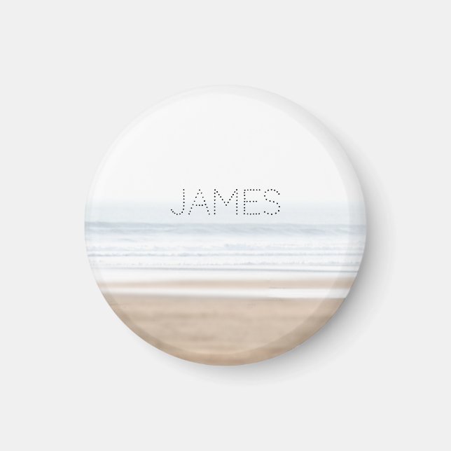 Surfing beach personalised magnet (Front)