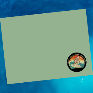 Surfing Bigfoot Hunting Waves Hiding Footprints Post-it Notes