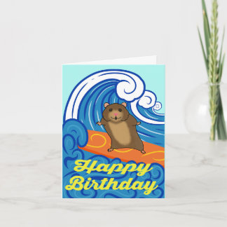 Surfing Birthday Card