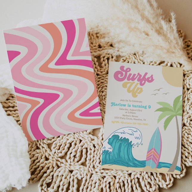Surfing Birthday Invitation | Girl Surfing  (Creator Uploaded)
