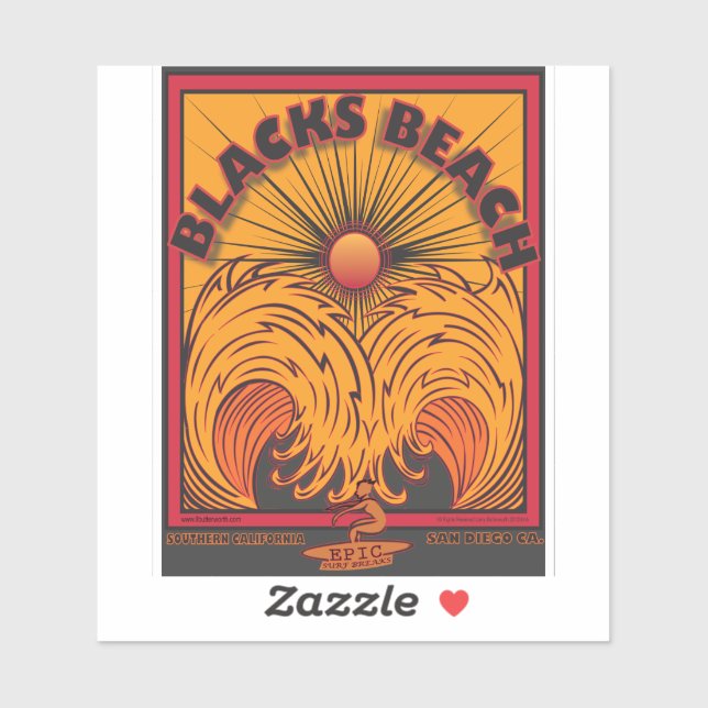 SURFING BLACKS BEACH SAN DIEGO CALIFORNIA (Sheet)