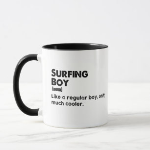 Surfing Boy Definition Funny Surf Sport Surfer Mug