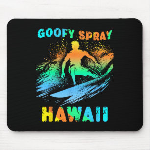 Surfing California Funny Goofy Foot Graphic Surfer Mouse Pad