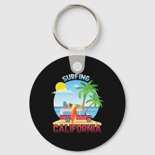 Surfing California Keychain