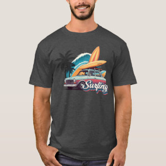 Surfing Car vintage vintage T-Shirt