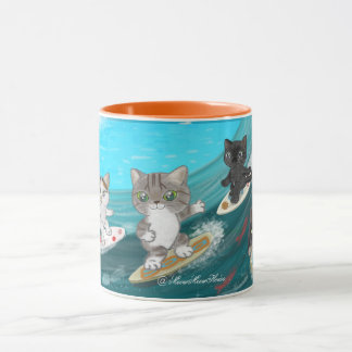 Surfing Cats Mug