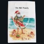Surfing Christmas in July with SANTA CLAUS   Medium Gift Bag<br><div class="desc">Surfing Christmas in July with SANTA CLAUS</div>