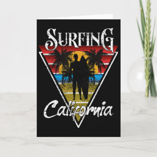 Surfing Dad California Beaches Surf Cali Beach Bum Card