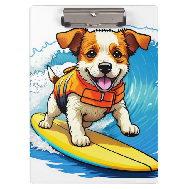 Surfing Dog Clipboard (Front)