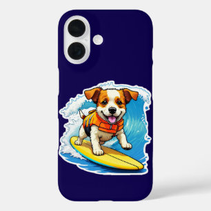 Surfing Dog iPhone Case
