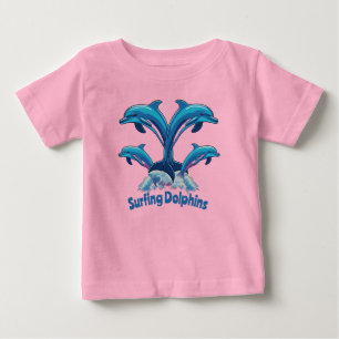 Surfing Dolphins Baby T-Shirt