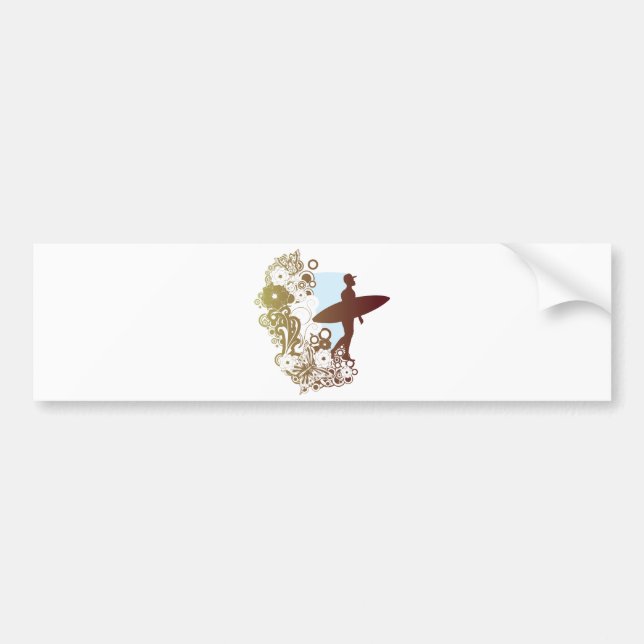 surfing dreams bumper sticker (Front)