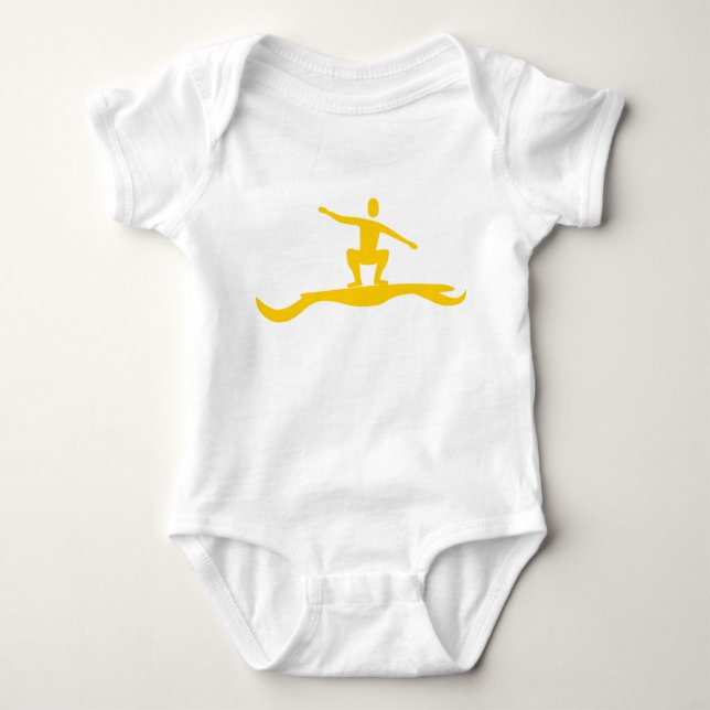 Surfing Figure - Amber Baby Bodysuit (Front)