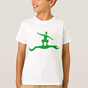 Surfing Figure - Grass Green T-Shirt