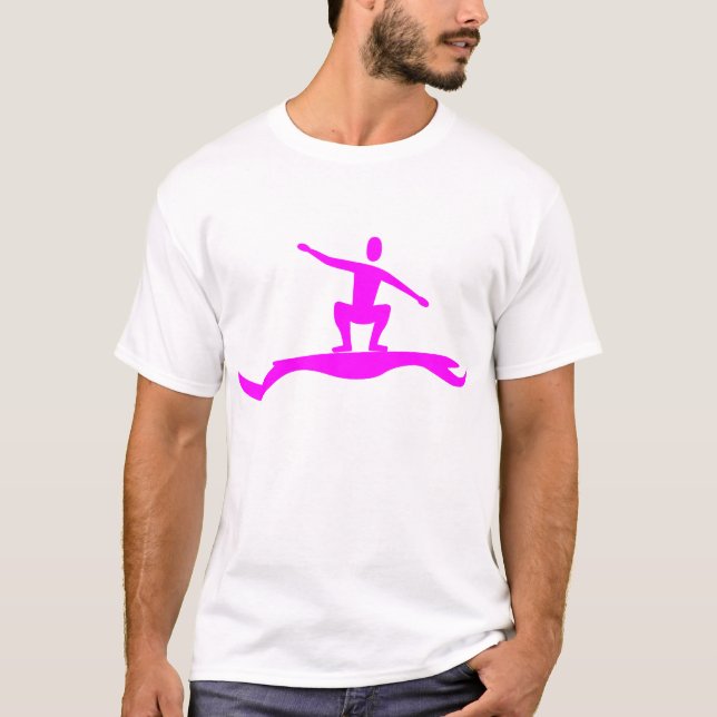 Surfing Figure - Magenta T-Shirt (Front)