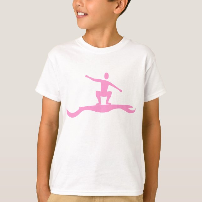 Surfing Figure - Pink T-Shirt (Front)