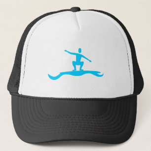 Surfing Figure - Sky Blue Trucker Hat