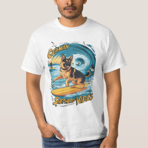 Surfing German Shepherd T-Shirt